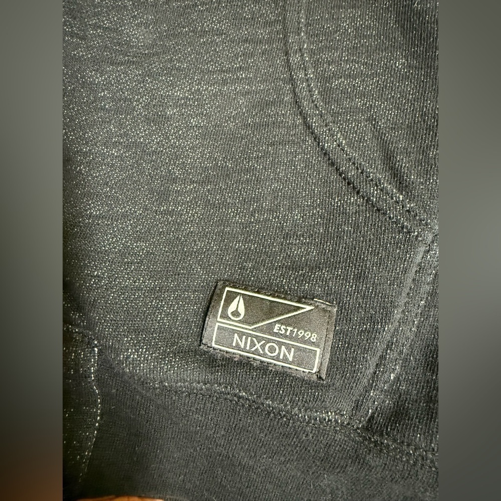 NIXON Men's black heather full zip hoodie size M - Picture 10 of 15
